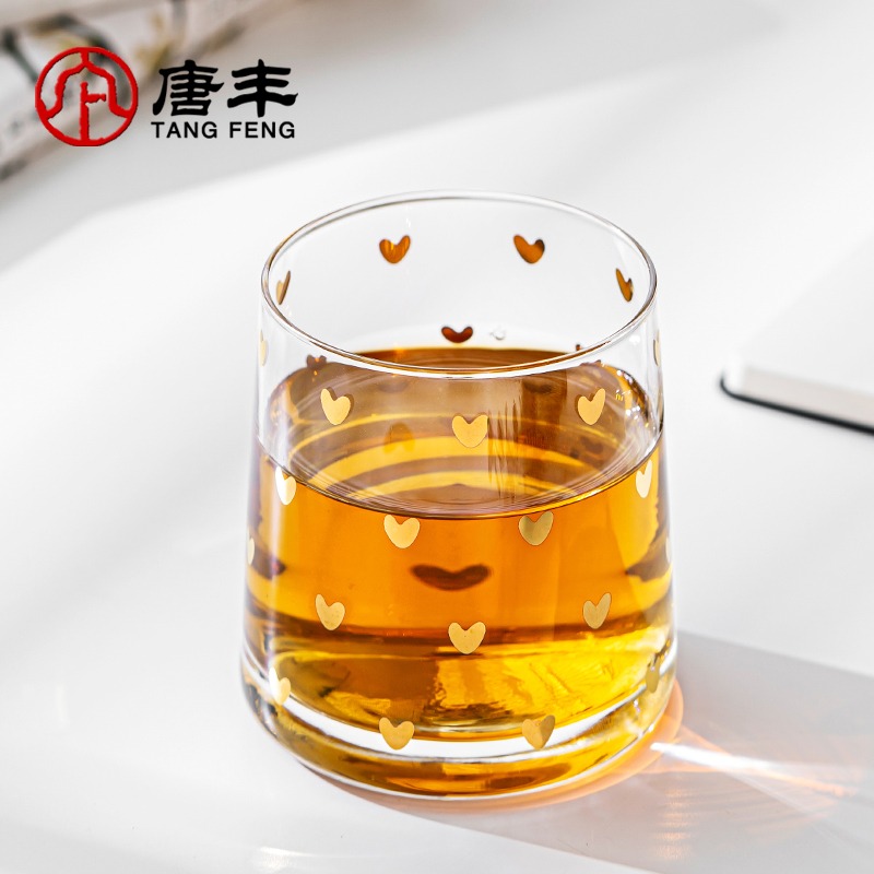 玻璃牛奶杯家用早餐杯女可愛夏天喝水杯ins茶杯網紅果汁杯咖啡杯-細節圖3