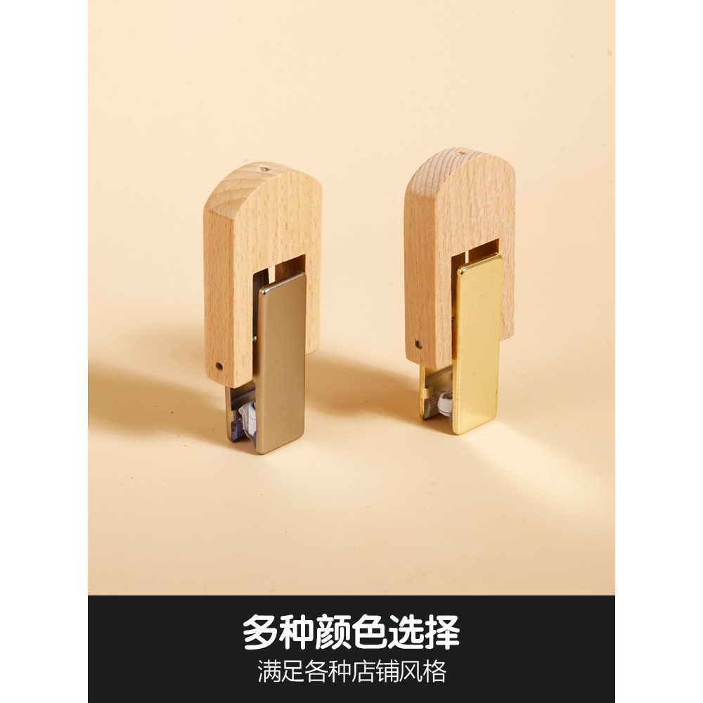 服裝店實木衣帽夾掛鉤夾子多功能掛圍巾帽子裝飾道具單夾旋轉掛鉤-細節圖3