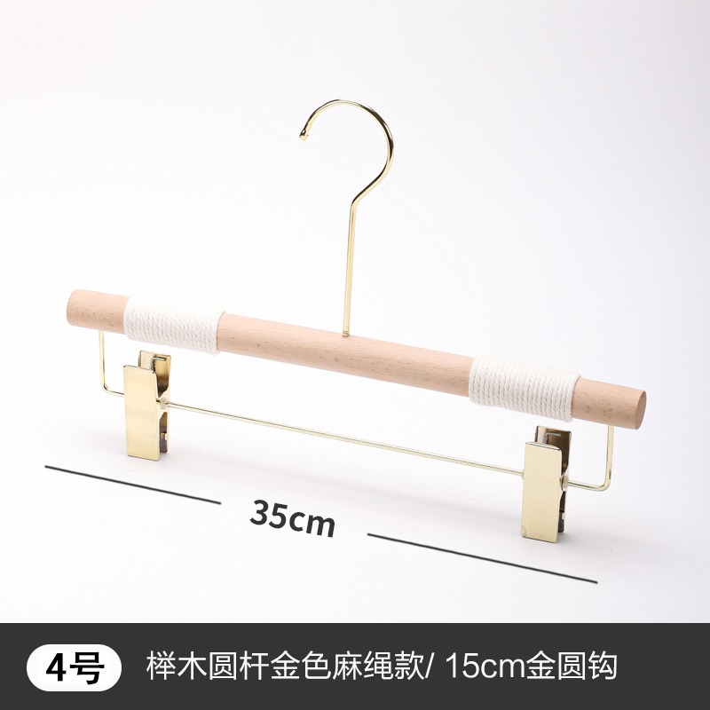 褲架櫸木服裝店專用褲夾子實木無痕成人原木褲撐裙夾防滑褲掛定製-細節圖8