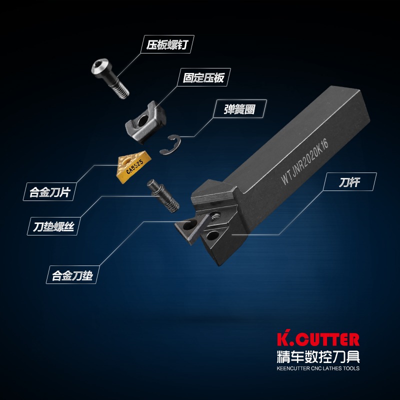 數控刀桿 93度外圓車刀徑三角粗車WTJNRK16/2525M16車牀刀具-細節圖3