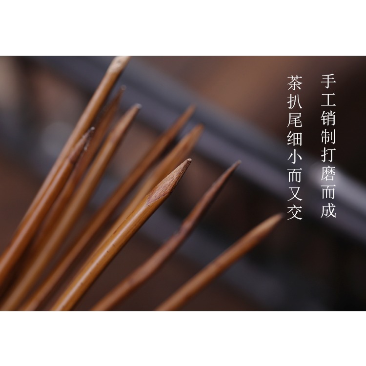 六合堂手工紫竹竹製茶扒茶針茶則紫砂壺疏通茶道配件六君子配件-細節圖8