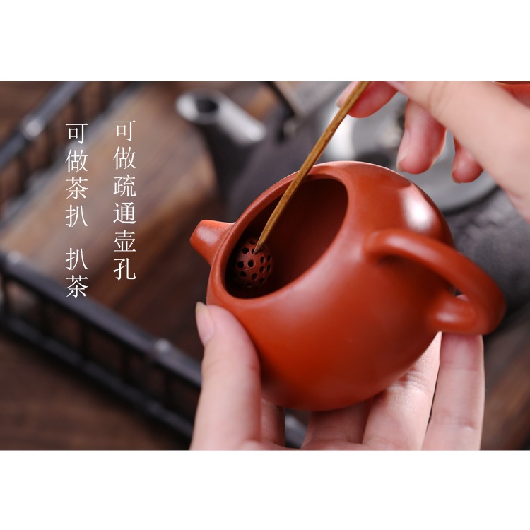 六合堂手工紫竹竹製茶扒茶針茶則紫砂壺疏通茶道配件六君子配件-細節圖9