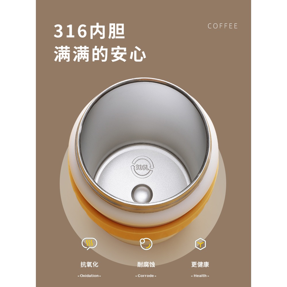 不銹鋼便攜超輕簡約保溫杯男女士高顏值帶吸管水杯茶杯咖啡杯兩用-細節圖5