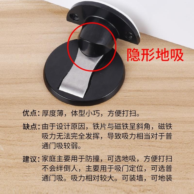 門吸免打孔新款地吸防撞門擋隱形吸門器臥室門強磁性家用靜音門碰-細節圖4