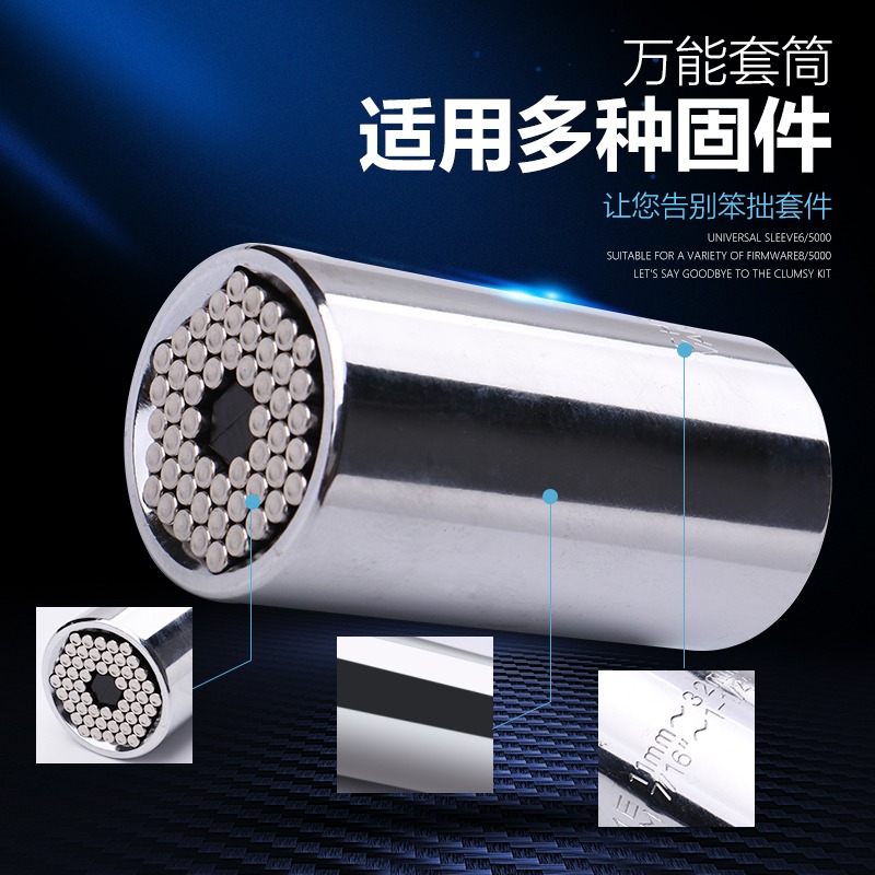 萬能套筒頭扳手套裝萬能8-32mm德國24多功能套管萬用電動套桶工具-細節圖4