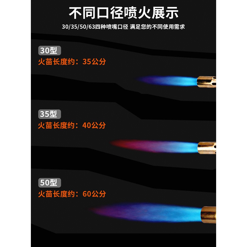 噴槍頭燃氣 液化氣 噴火槍燒肉燒毛手持噴燈煤氣家用器火焰烤萬能-細節圖5