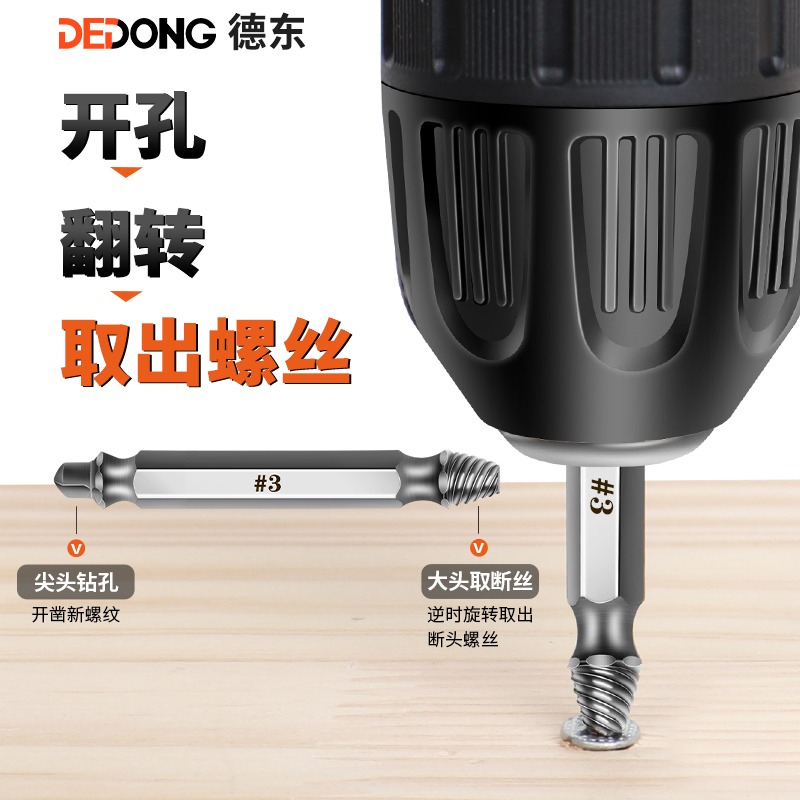 斷絲取出器 取螺絲神器滑絲萬能取絲斷頭反卸拆退起專用工具滑牙-細節圖4
