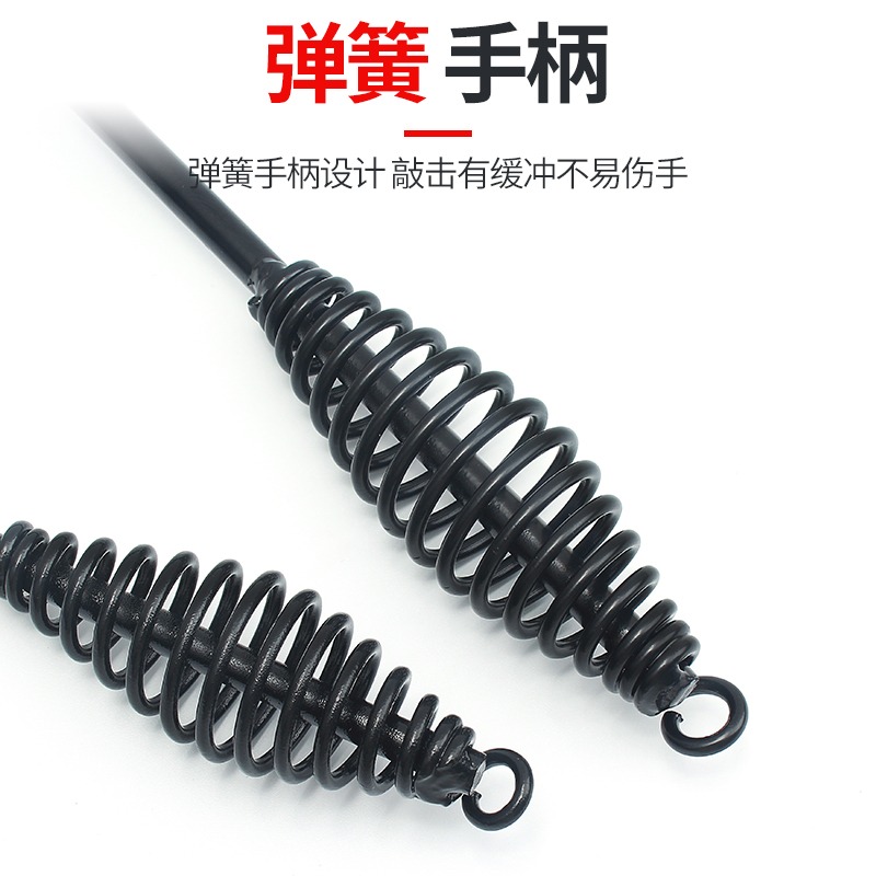 電焊工專用敲渣錘彈簧雙頭電工鉗工敲焊渣專用尖錘子焊工敲銹刨錘-細節圖4