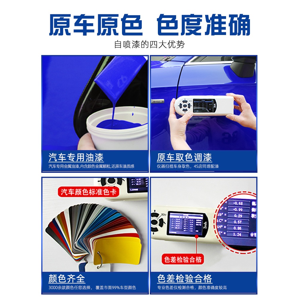 長城皮卡風駿56鈦白補漆筆星光銀自噴漆珠光黑車漆刮痕修復手噴漆-細節圖3