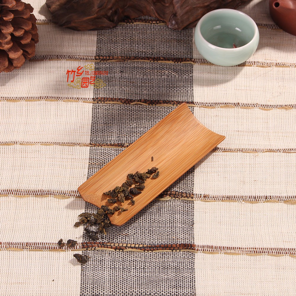 天然手工竹雕竹茶則竹茶鏟賞茶荷功夫茶道零配件-細節圖4