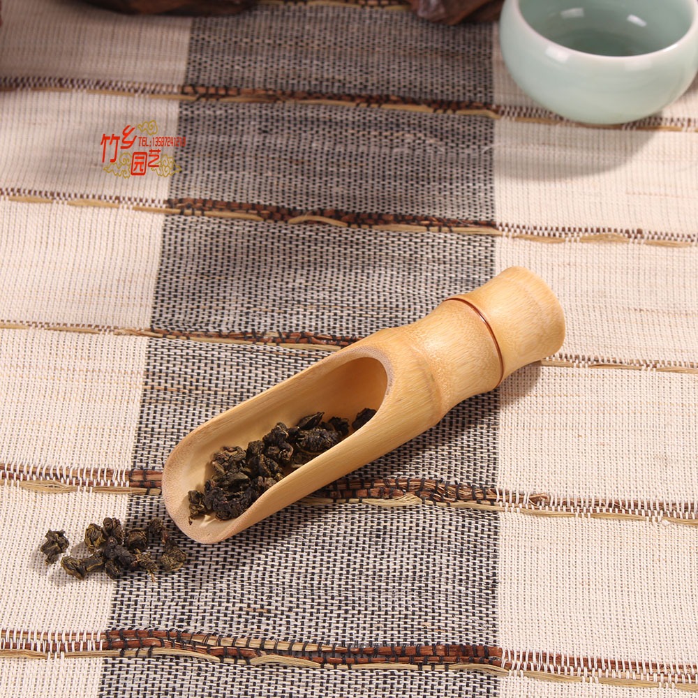 天然手工竹雕竹茶則竹茶鏟賞茶荷功夫茶道零配件-細節圖5