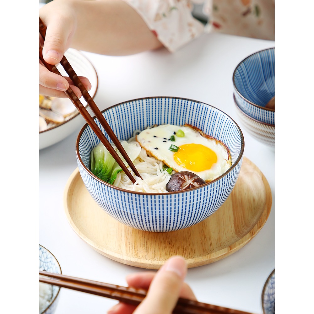 日式陶瓷碗點心湯碗拉麪碗家用一人食餐具單個2人大號北歐ins套裝-細節圖3