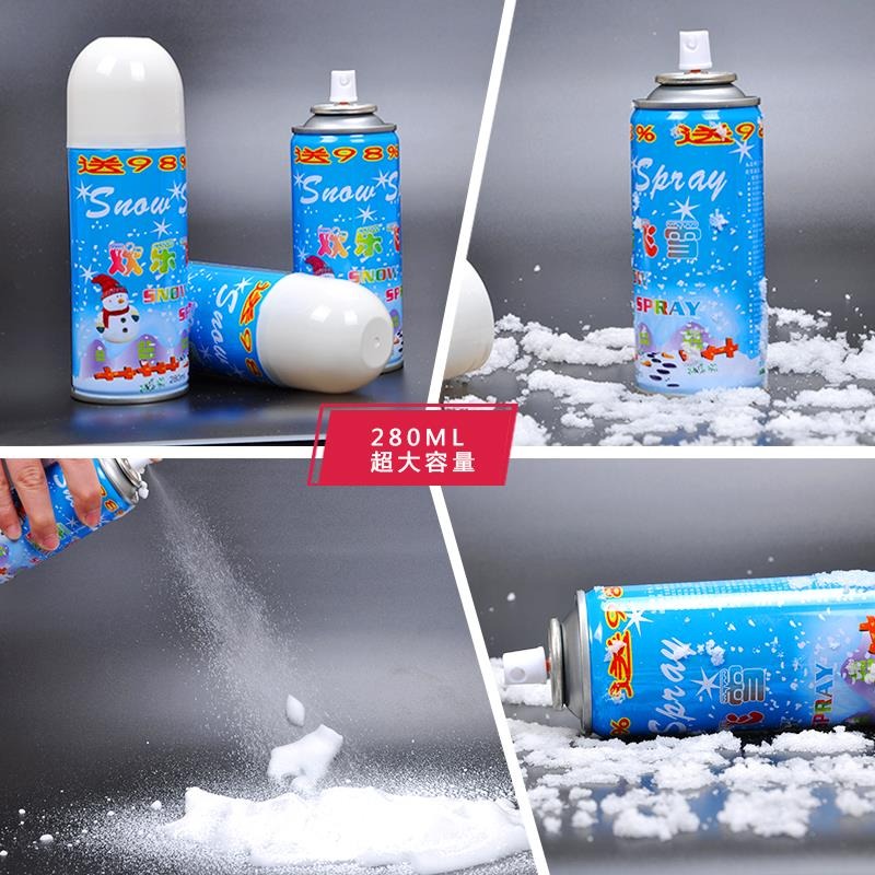仿真雪花人造雪噴雪罐泡沫噴霧劑兒童節六一聖誕節飛雪噴雪噴霧器-細節圖3