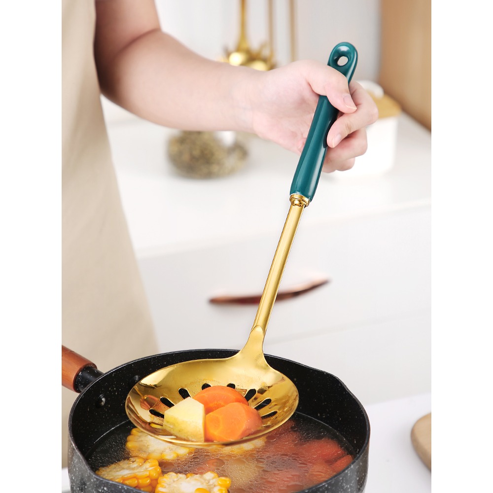 鍋鏟做飯套裝廚具全套鏟勺子家用不銹鋼炒菜鏟子廚房用品烹飪漏勺-細節圖5