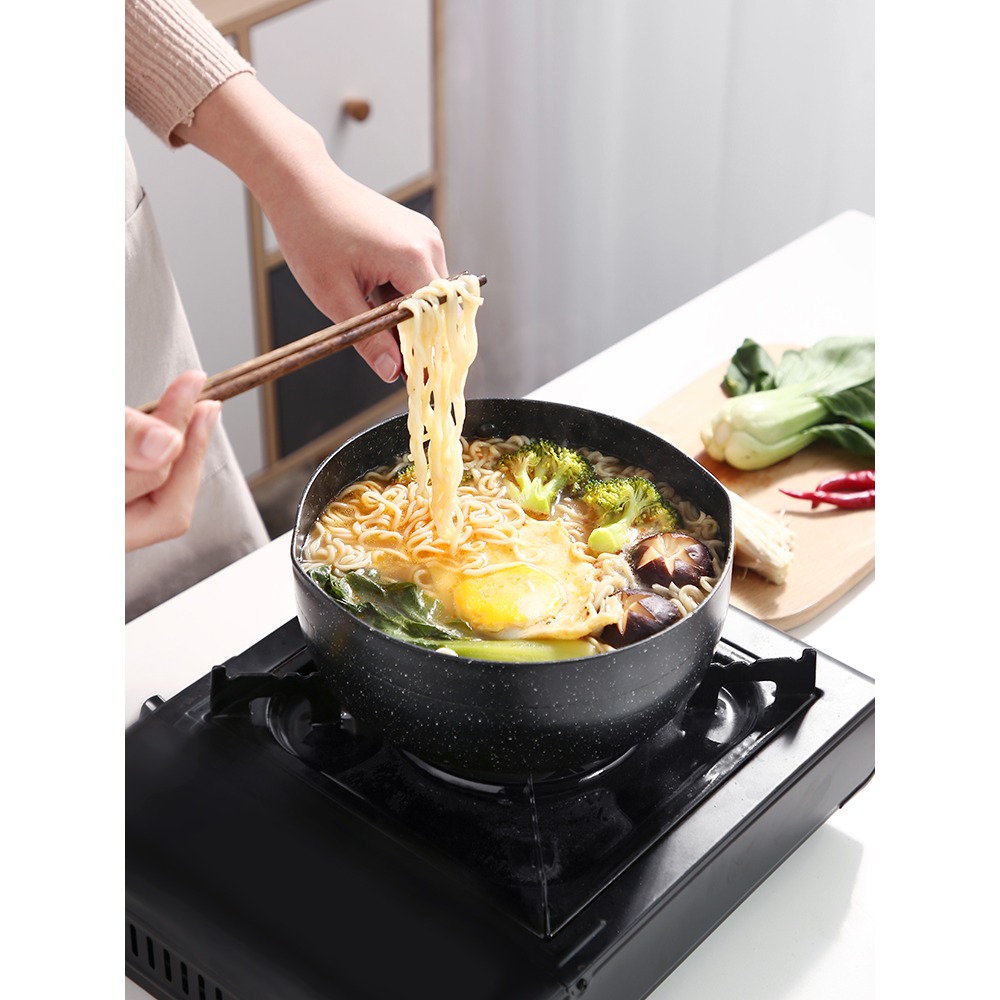 家用奶鍋燃氣鍋平底鍋火鍋泡麪鍋嬰兒寶寶輔食鍋不粘鍋迷你電煮鍋-細節圖3