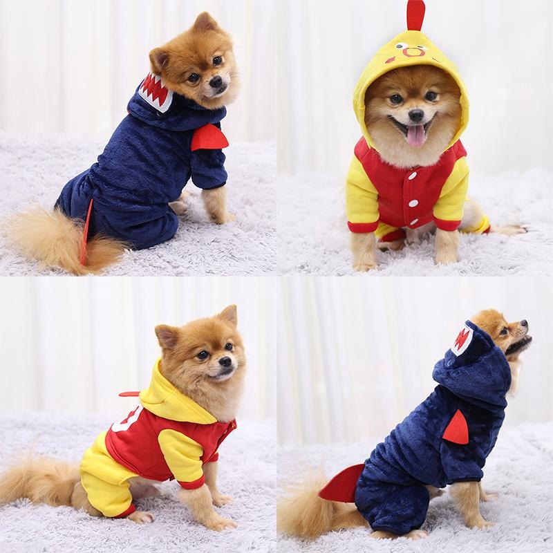 小狗狗衣服冬季加厚泰迪貓咪四腳衣變身裝小型幼犬寵物唐裝秋冬裝-細節圖3