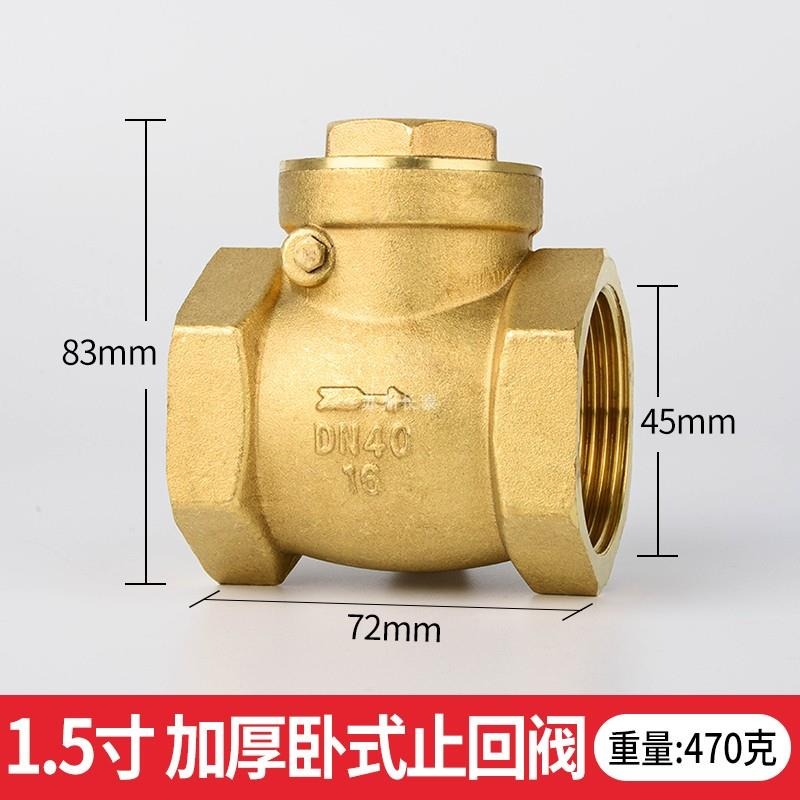 臥式止回閥 全銅單向閥 逆止閥 止回閥 4分6分1寸 dn50 65 80 100-細節圖7