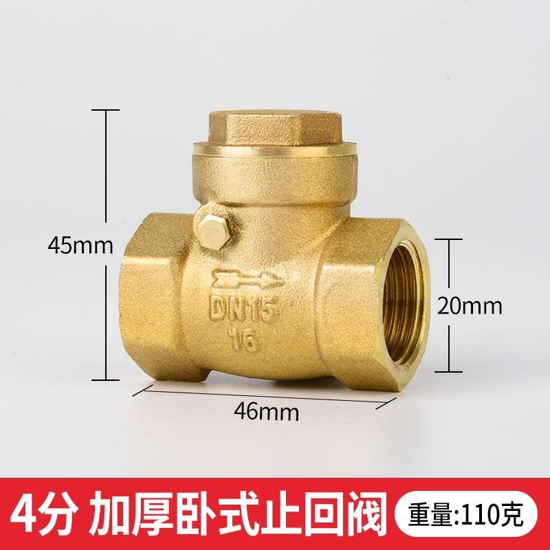 臥式止回閥 全銅單向閥 逆止閥 止回閥 4分6分1寸 dn50 65 80 100-細節圖10