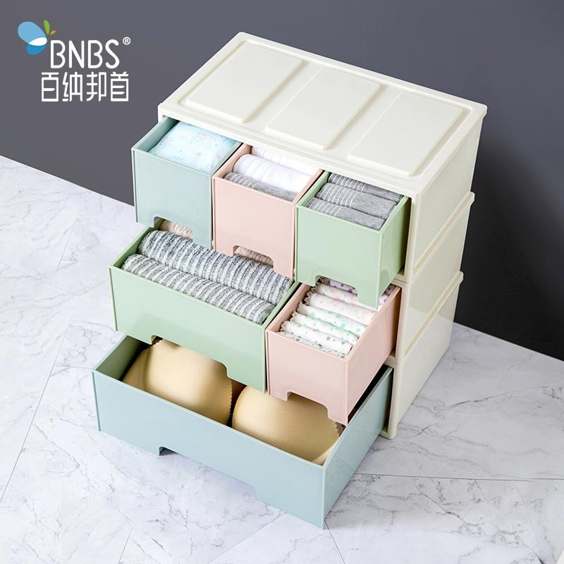 牀頭放衣服神器能女生內衣內褲桌面收納盒宿舍襪子領帶抽屜式塑料-細節圖4