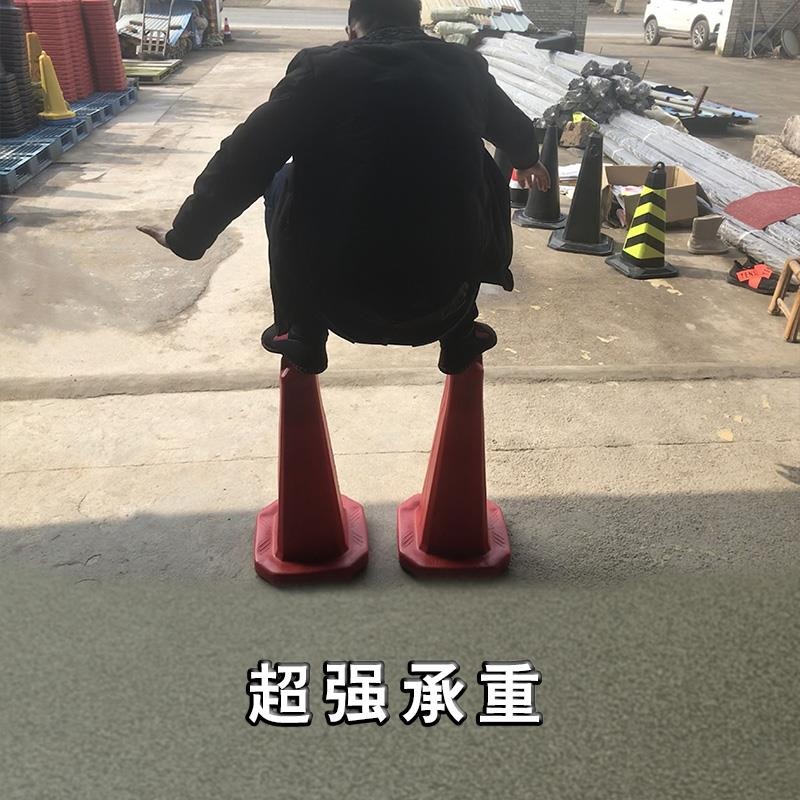欣彩軟路錐橡膠錐雪榚桶警戒樁隔離墩警示錐反光錐泊車路堆雪糕筒-細節圖3