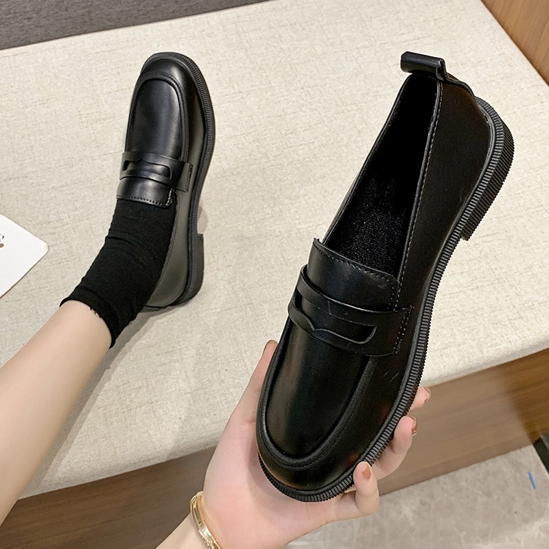 英倫小皮鞋女夏英倫風黑色單鞋子女2021秋季新款女鞋jk鞋樂福鞋女-細節圖3