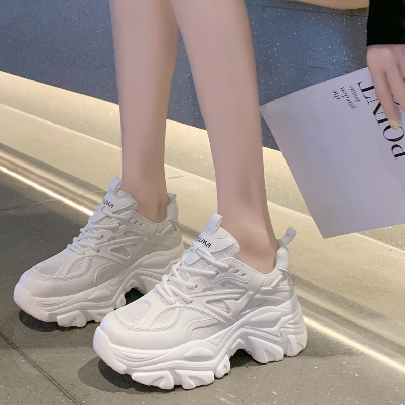 歐洲站老爹鞋女ins潮2021新款秋季百搭鬆糕厚底網紅休閑運動女鞋-細節圖4