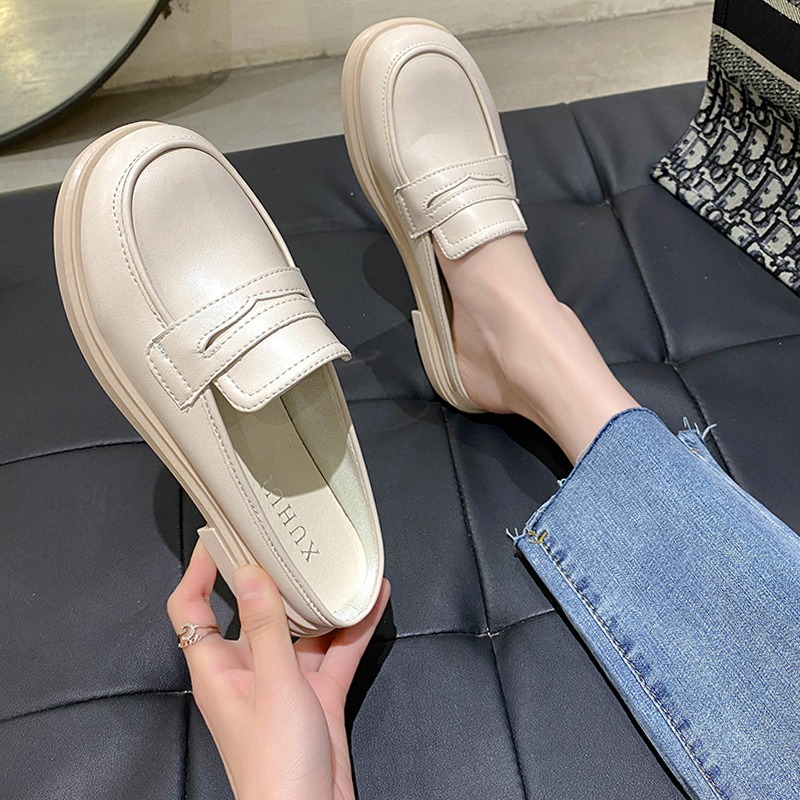 包頭半拖鞋女夏平底2021年新款百搭網紅外穿時尚懶人穆勒半托單鞋-細節圖3