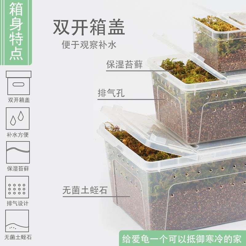 小烏龜冬眠用品巴西過冬草裝備保溫盒神器苔蘚蛭石爬寵墊材飼養箱-細節圖3