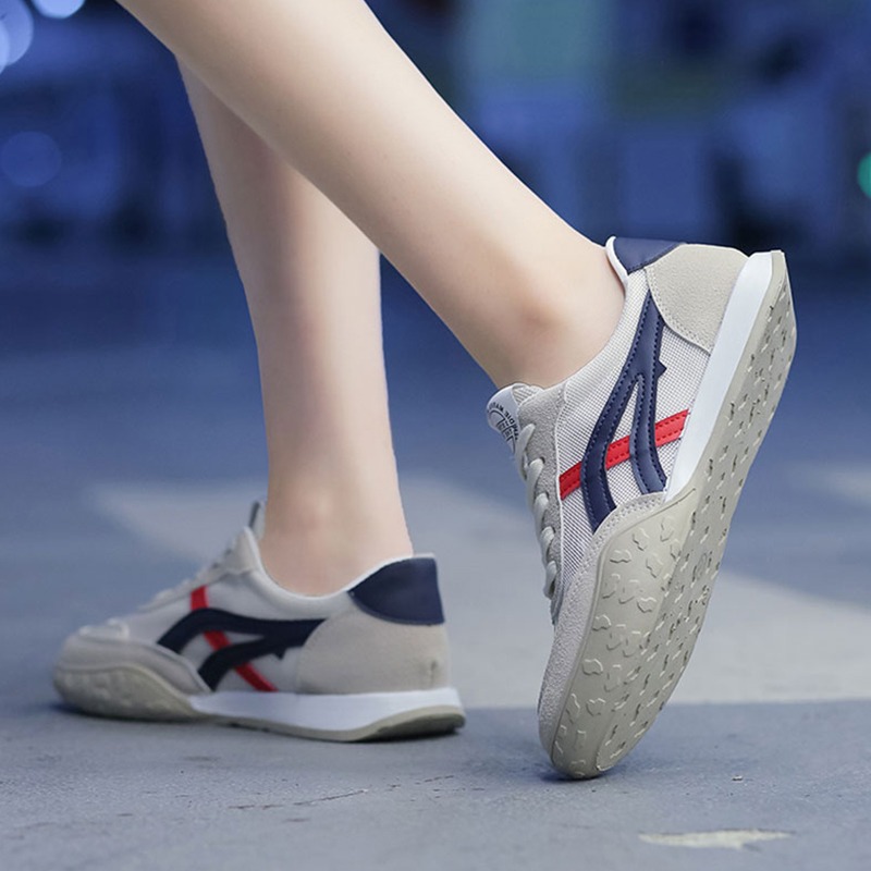 2021夏季新款帆布鞋運動鞋女平底阿甘鞋韓版透氣百搭網面跑步鞋潮-細節圖3