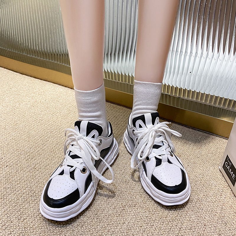 2021新款夏季超火時尚拼色女鞋網紅韓版學生板鞋百搭運動休閑鞋女-細節圖3