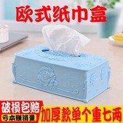紙巾盒抽紙盒 塑料創意歐式長方形酒店賓館飯店餐巾紙盒-細節圖9