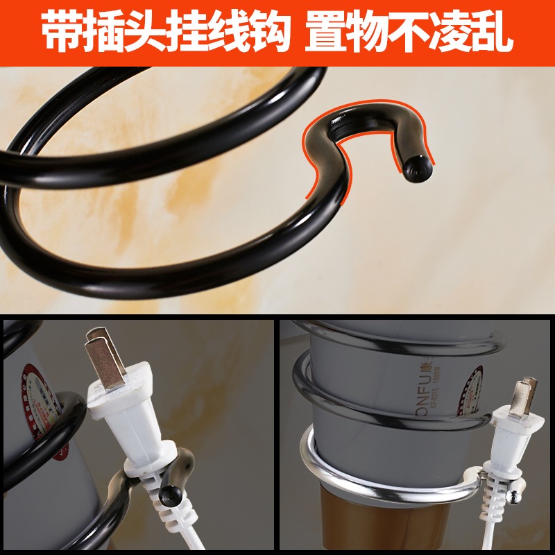 免打孔吹風機架壁掛發廊風筒電吹風架子衛生間打孔收納浴室置物架-細節圖5