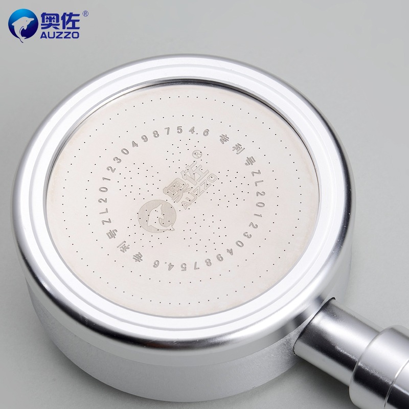 太空鋁淋浴花灑噴頭軟管套裝增壓手噴熱水器淋雨蓮蓬頭全金屬節水-細節圖4