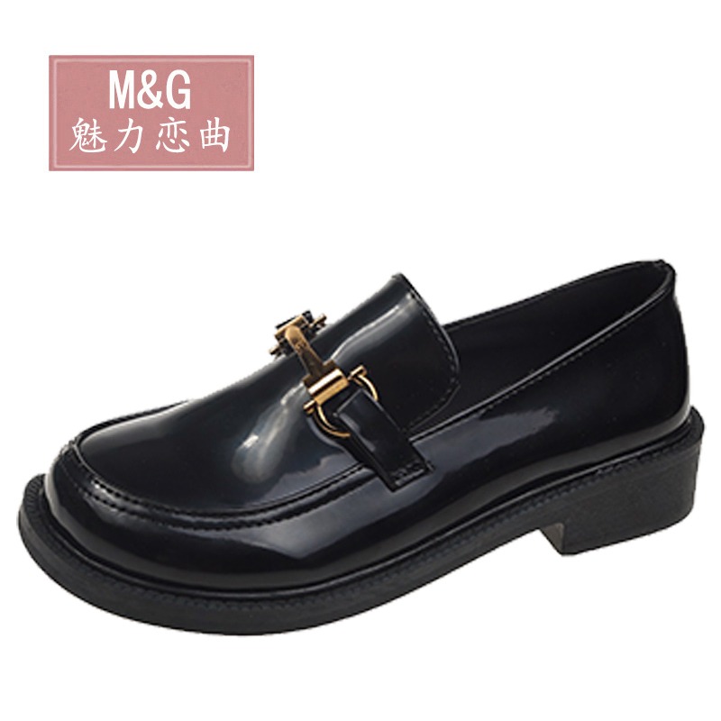日系單鞋女2021新款春秋時尚百搭鞋jk厚底制服樂福鞋英倫風小皮鞋-細節圖2