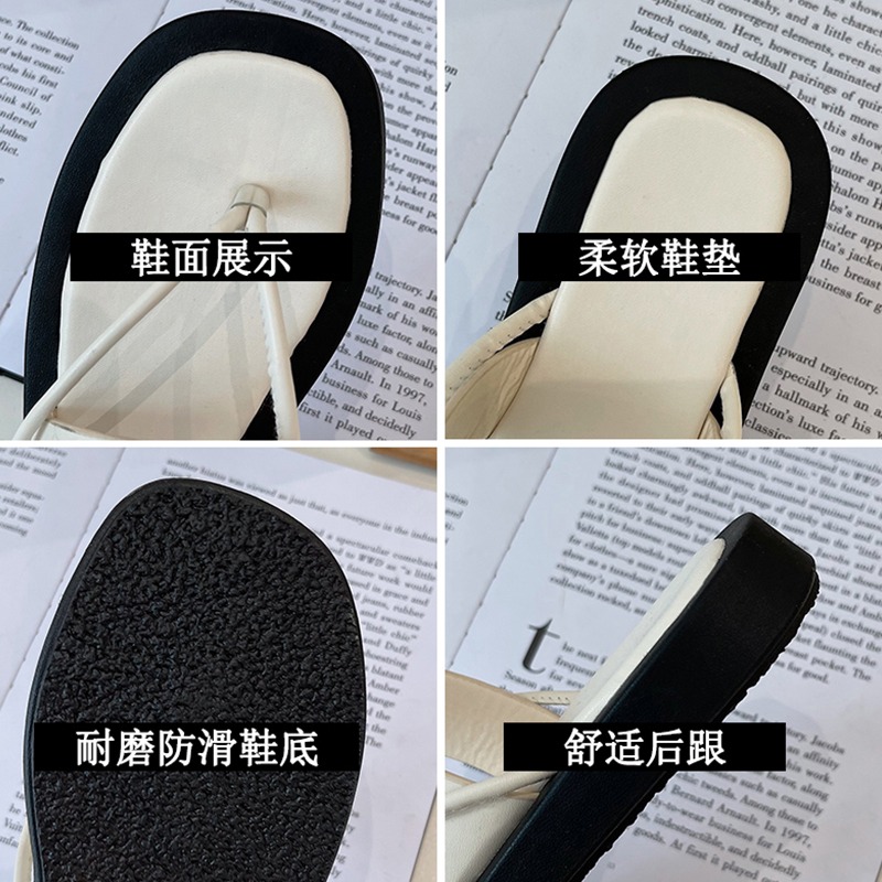 厚底鞋拖鞋女夏外穿2021年春夏新款設計感小眾人字拖女鞋子鬆糕鞋-細節圖5