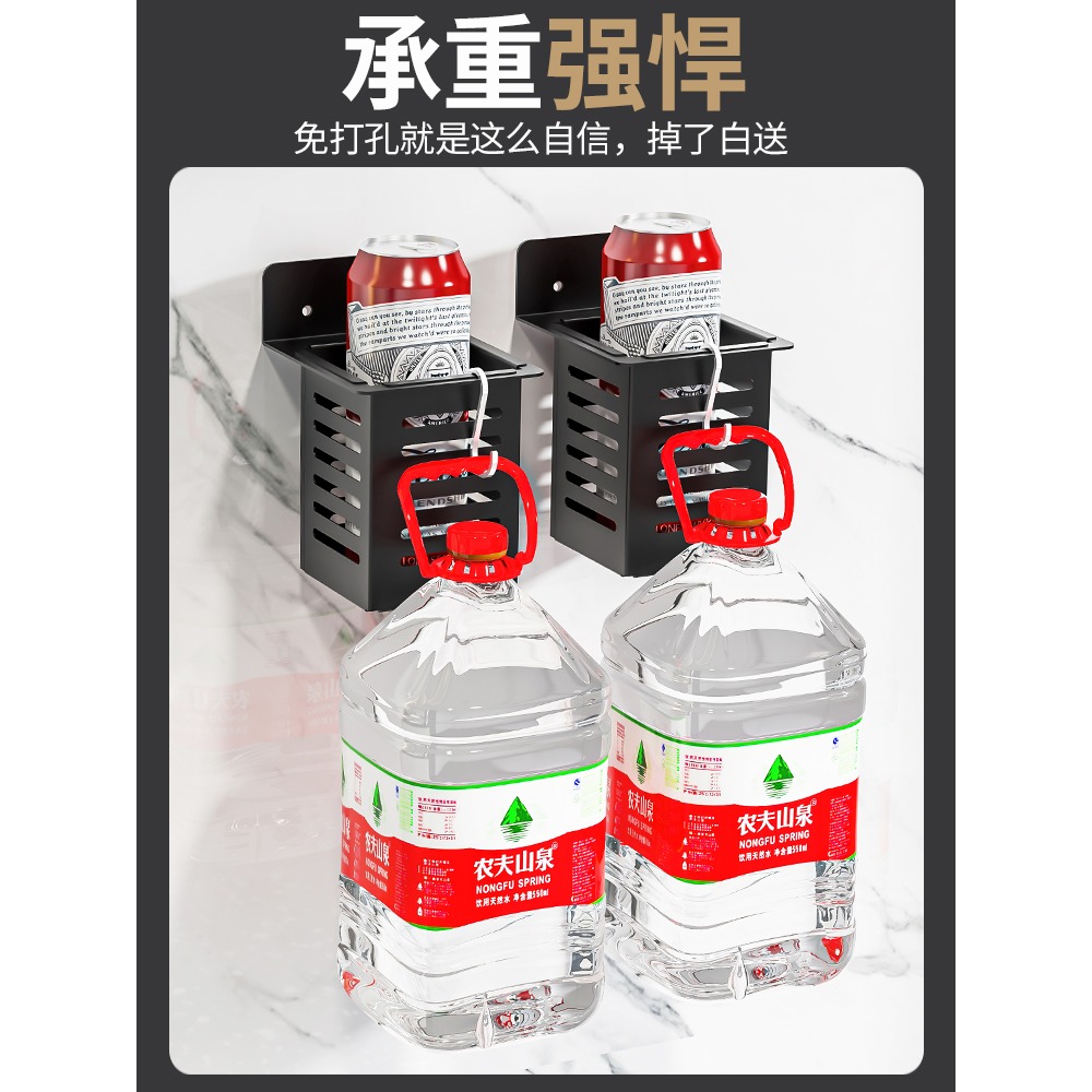 衛生間放梳子置物架筒盒桶牙刷杯壁掛化妝品剃須刀收納架子免打孔-細節圖4