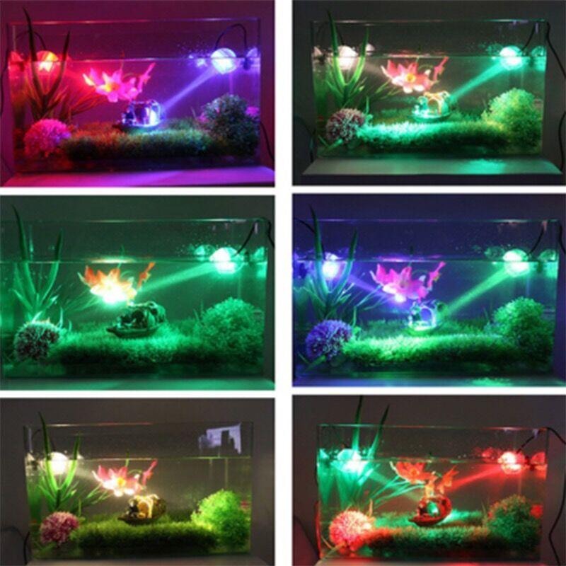 魚缸燈照明燈射燈水族燈led潛水燈小夜燈防水裝飾七彩變色水草燈-細節圖8