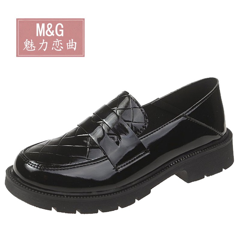 黑色軟妹小皮鞋女英倫風平底2021夏季秋新款復古日系jk制服單鞋潮-細節圖2