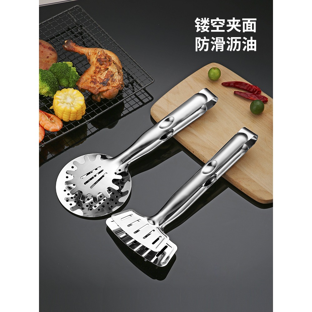 不銹鋼燒烤夾子烤肉夾子炒菜夾子食品夾零食夾防燙燒烤工具用品大-細節圖4
