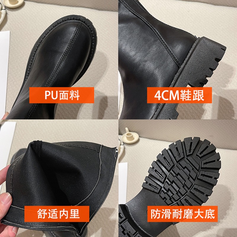 爆款馬丁靴子女夏潮ins酷2021年新款夏季百搭平底瘦瘦鞋網紅短靴-細節圖5