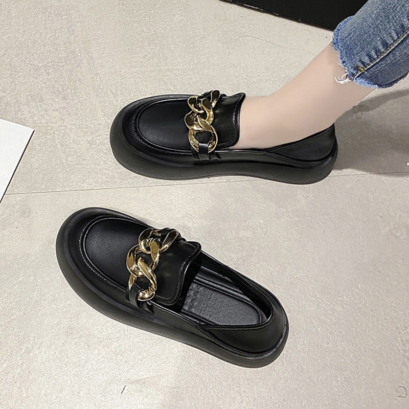 夏季薄款小白鞋2021年新款女鞋子厚底兩穿樂福鞋春秋款單鞋一腳蹬-細節圖3