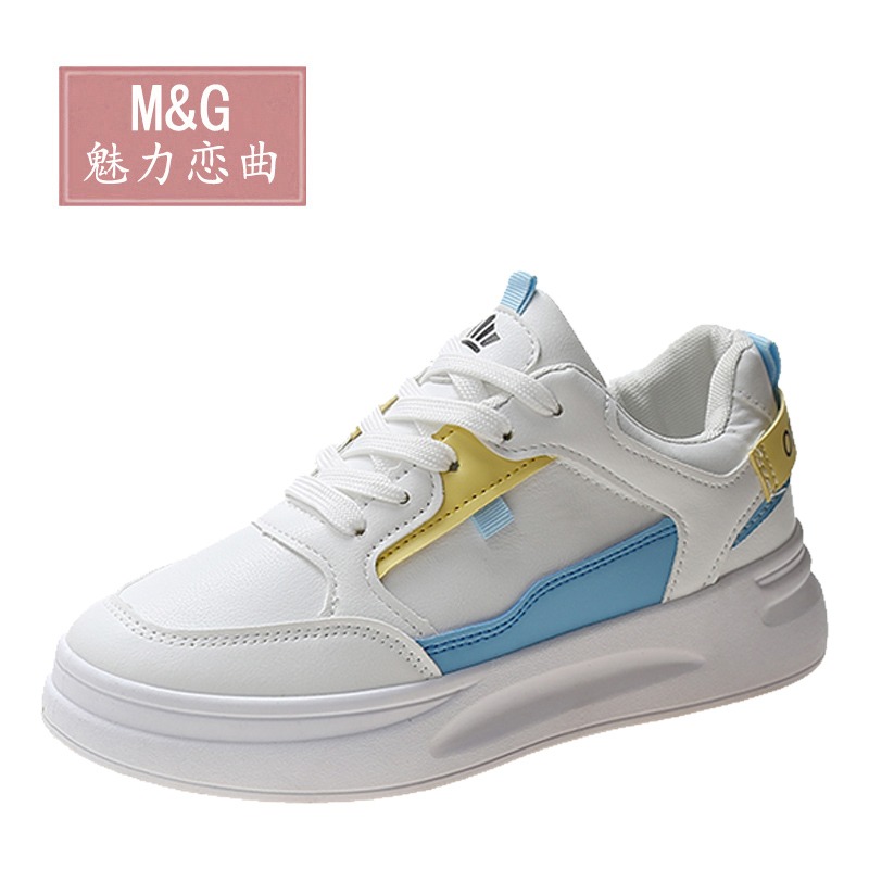 小白鞋女2021新款爆款百搭春季鞋子女板鞋厚底增高運動學生休閑鞋-細節圖2