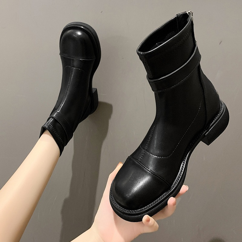 馬丁靴夏季薄款女2021新款春秋單靴子英倫風瘦瘦短靴鞋子潮ins酷a-細節圖3