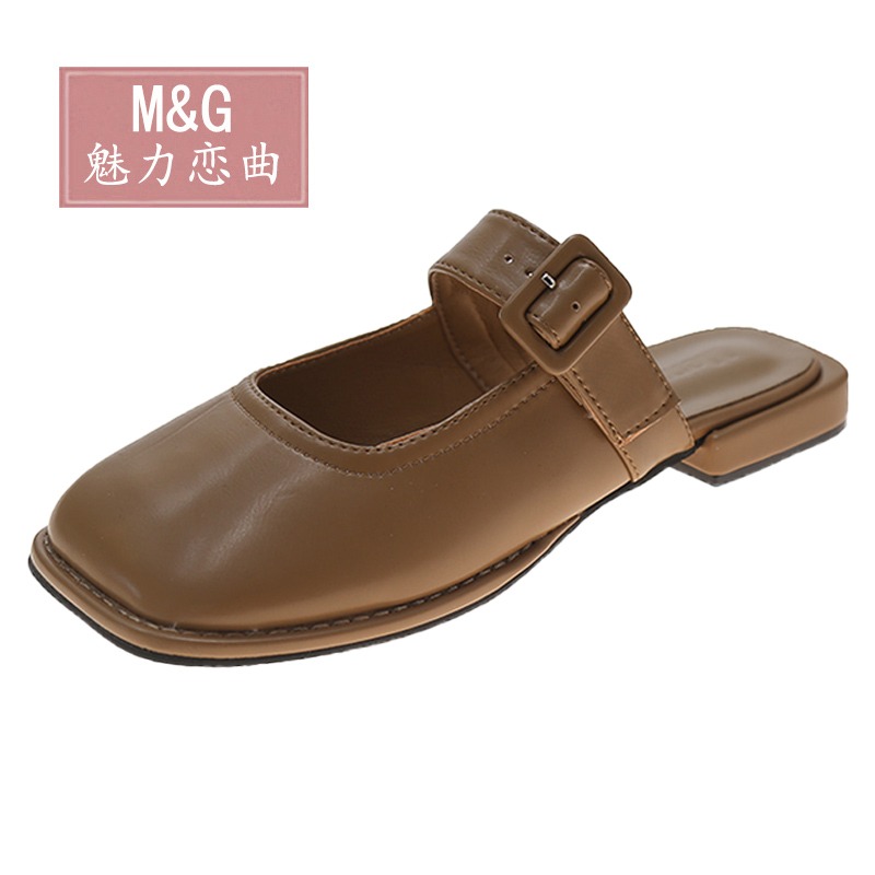 2021年新款包頭半拖鞋女夏外穿ins潮網紅超火時尚穆勒鞋懶人涼拖-細節圖2