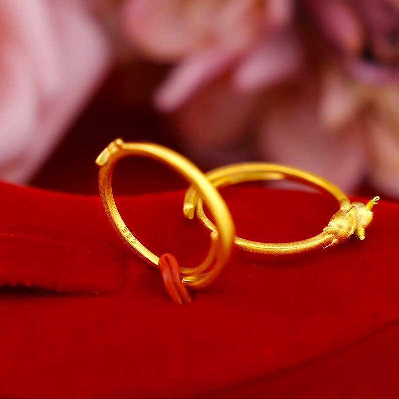 新款 越南沙金皮卡丘女士指環純婚飾仿真女款戒指純活口專櫃-細節圖3