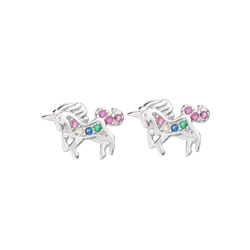 歐美新款獨角獸貓咪愛心彩虹兒童配飾亞馬遜wish耳環耳釘earrings-細節圖7