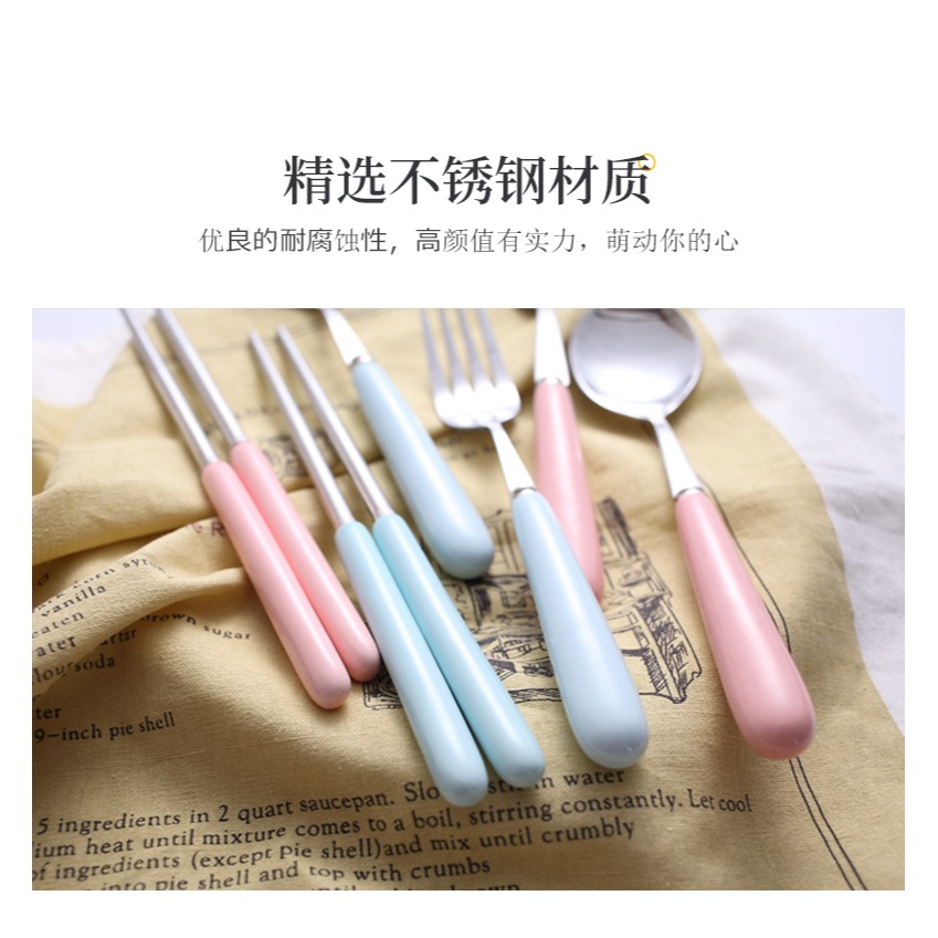 景德鎮陶瓷柄 不銹鋼飯勺西瓜勺雪糕勺餐勺 西餐水果甜品蛋糕叉子-細節圖9