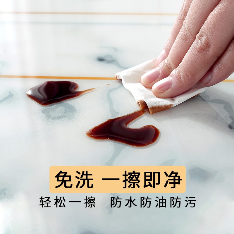 定製北歐牀頭櫃蓋布桌布網紅防水防塵罩臥室家用PVC墊子洗衣機墊-細節圖3
