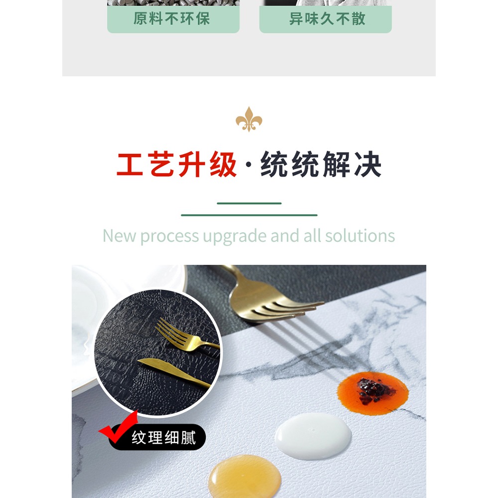皮革紋桌布防水防油免洗pvc餐桌布北歐茶幾墊家用長方形塑料臺布-細節圖8