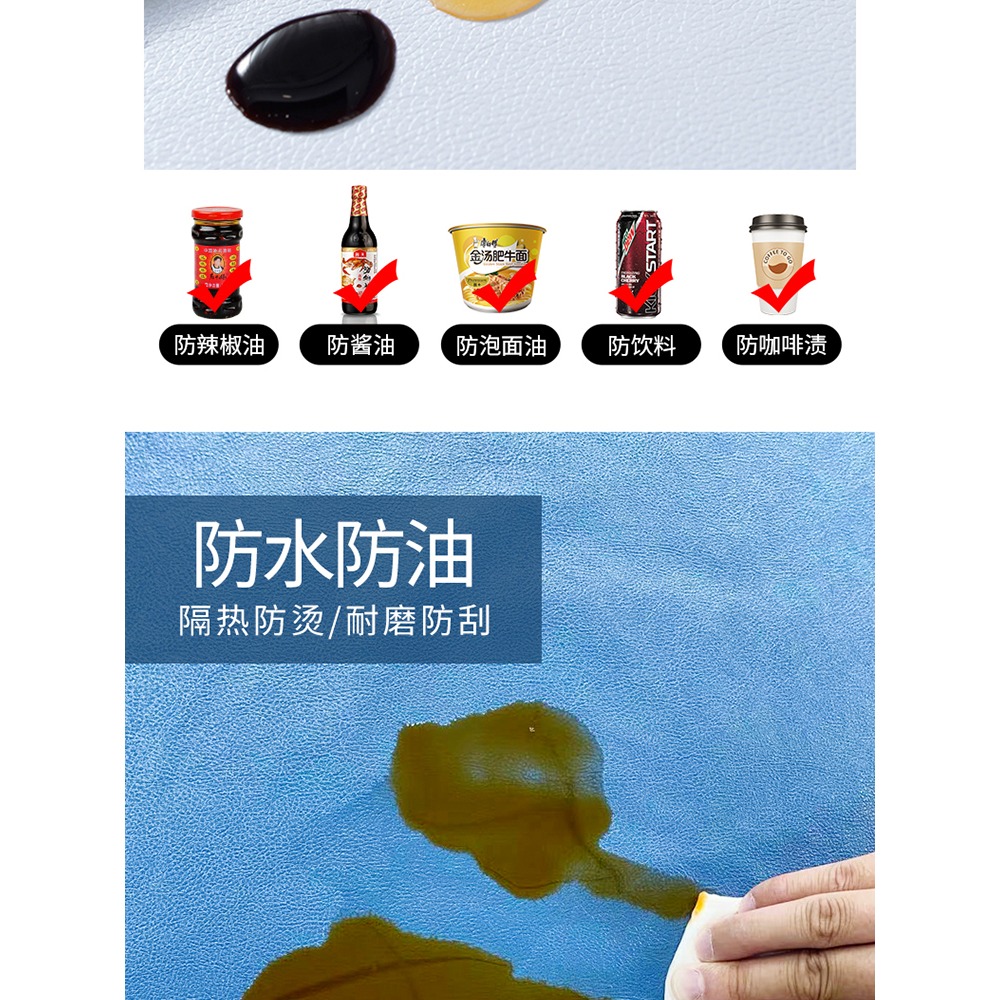皮革紋桌布防水防油免洗pvc餐桌布北歐茶幾墊家用長方形塑料臺布-細節圖9